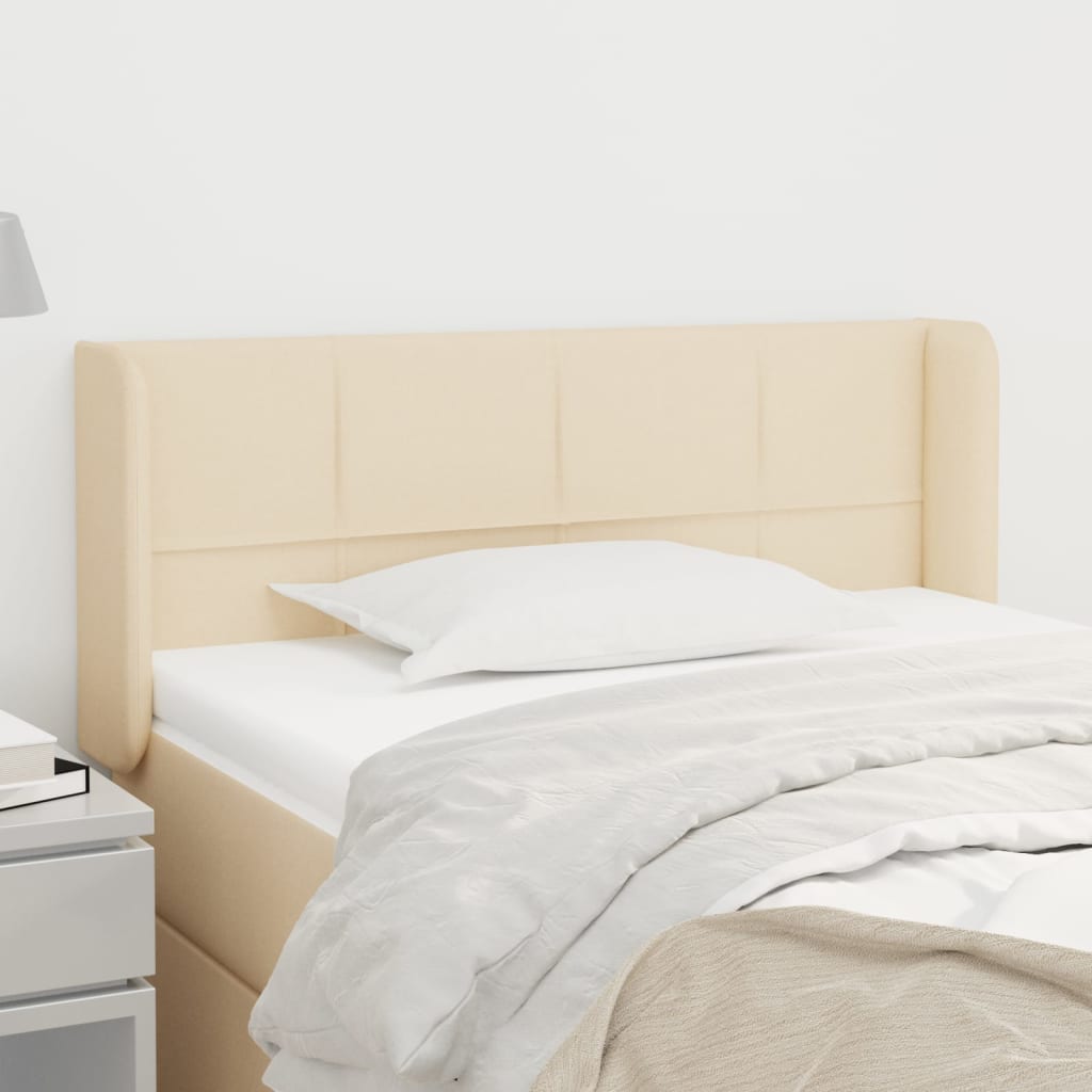 Tête de lit avec oreilles Crème 93x16x78/88 cm Tissu - XIOS