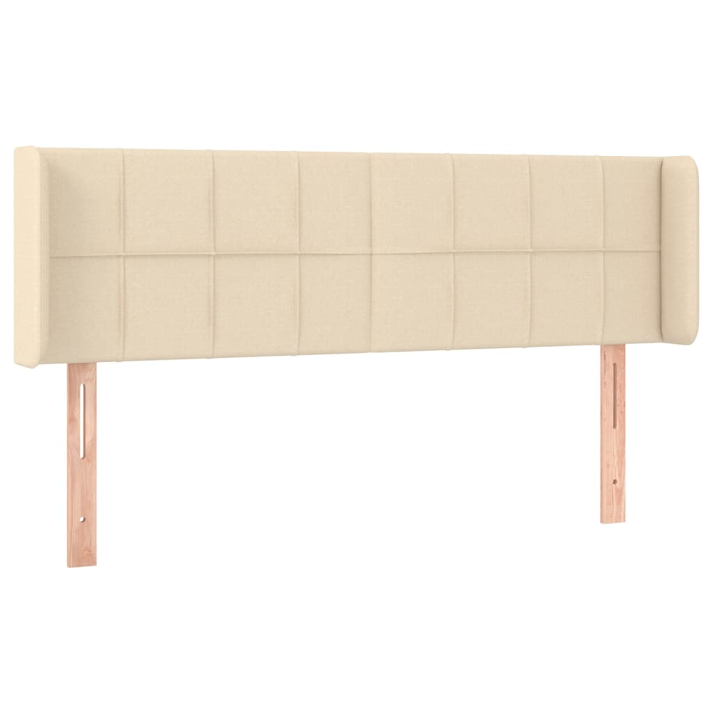 Tête de lit avec oreilles Crème 147x16x78/88 cm Tissu - XIOS