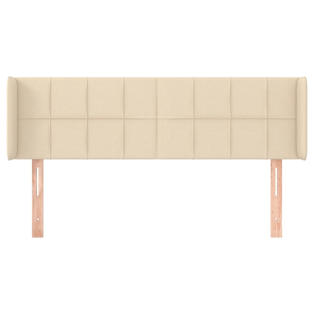 Tête de lit avec oreilles Crème 147x16x78/88 cm Tissu - XIOS