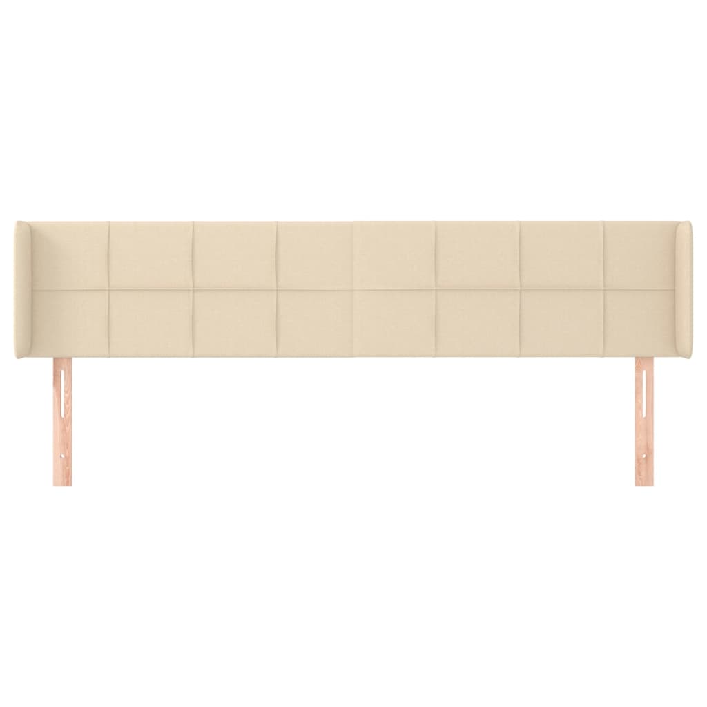 Tête de lit avec oreilles Crème 163x16x78/88 cm Tissu - XIOS