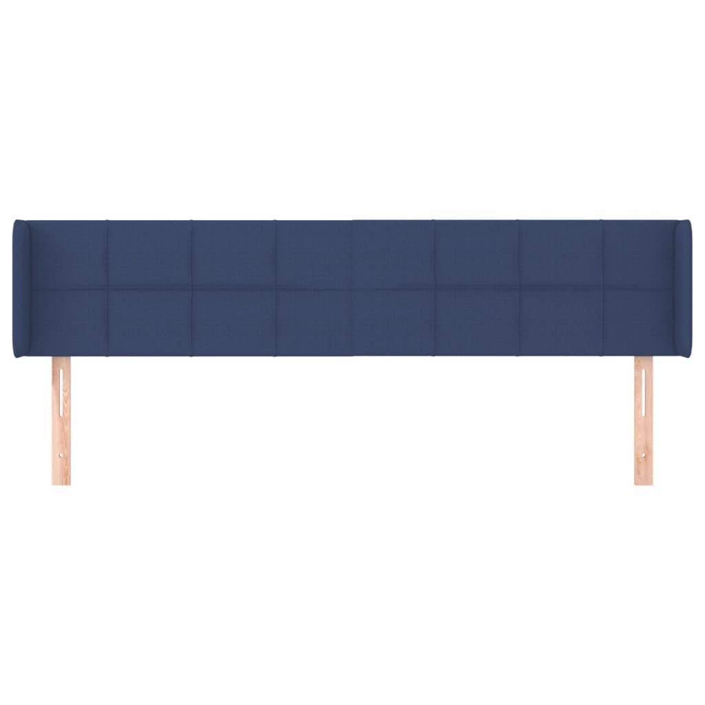 Tête de lit avec oreilles Bleu 163x16x78/88 cm Tissu - XIOS