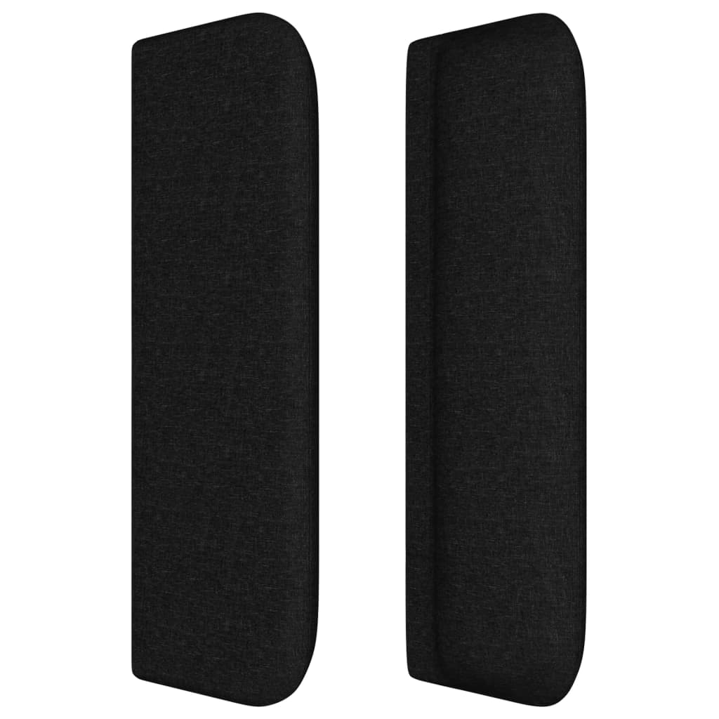 Tête de lit avec oreilles Noir 183x16x78/88 cm Tissu - XIOS