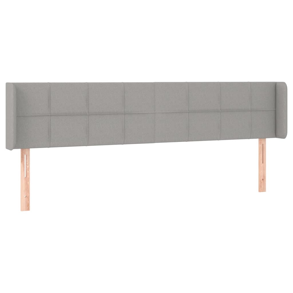 Tête de lit avec oreilles Gris clair 203x16x78/88 cm Tissu - XIOS