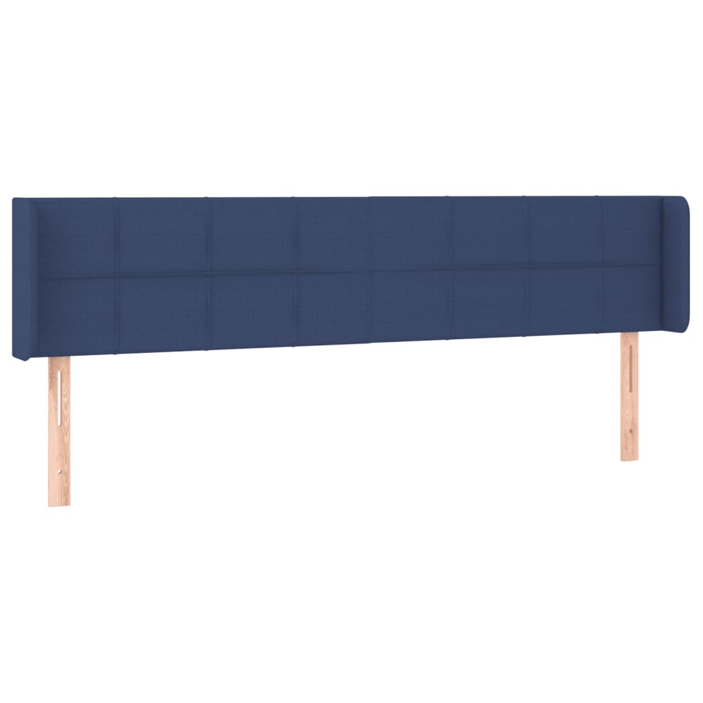 Tête de lit avec oreilles Bleu 203x16x78/88 cm Tissu - XIOS