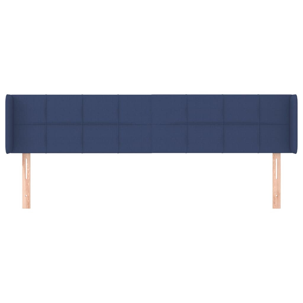 Tête de lit avec oreilles Bleu 203x16x78/88 cm Tissu - XIOS