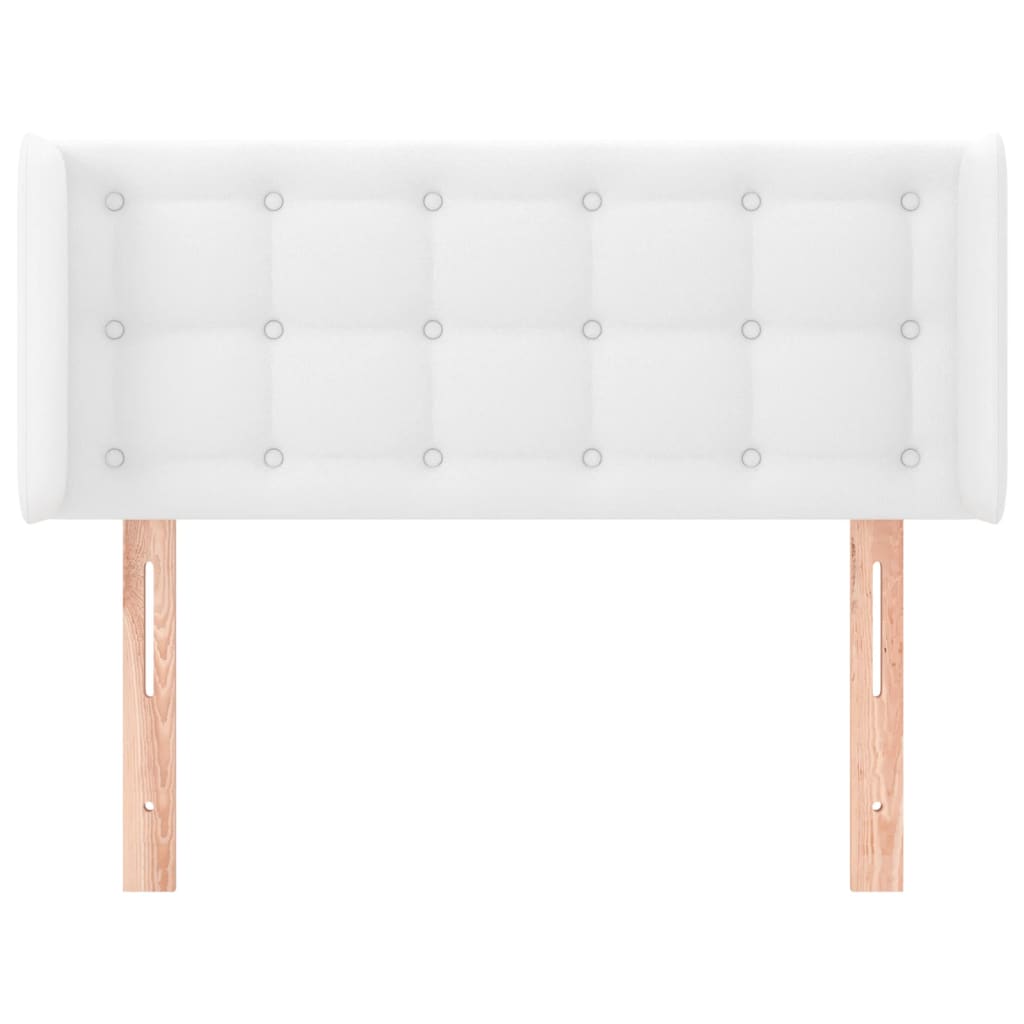 Tête de lit avec oreilles Blanc 83x16x78/88 cm Similicuir - XIOS