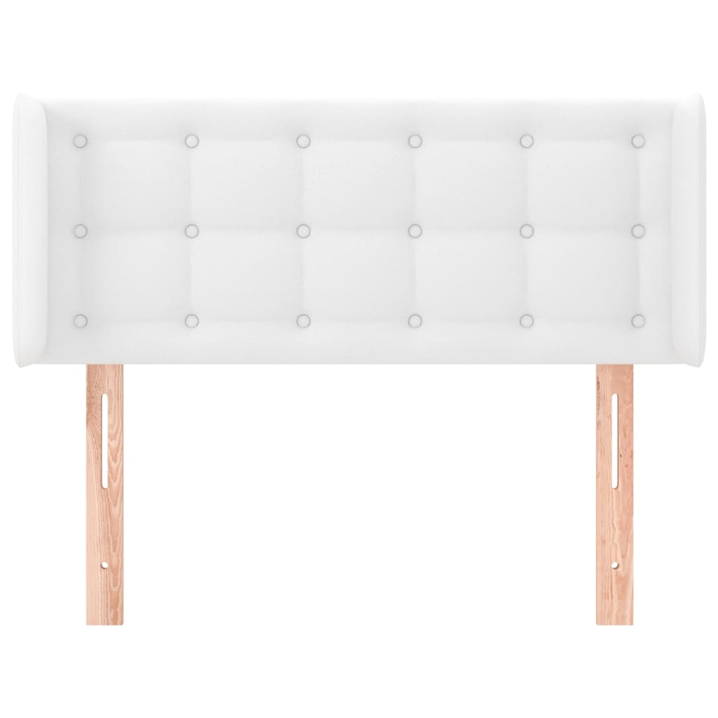 Tête de lit avec oreilles Blanc 93x16x78/88 cm Similicuir - XIOS