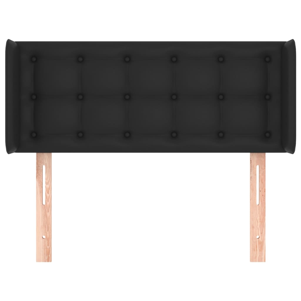 Tête de lit avec oreilles Noir 103x16x78/88 cm Similicuir - XIOS