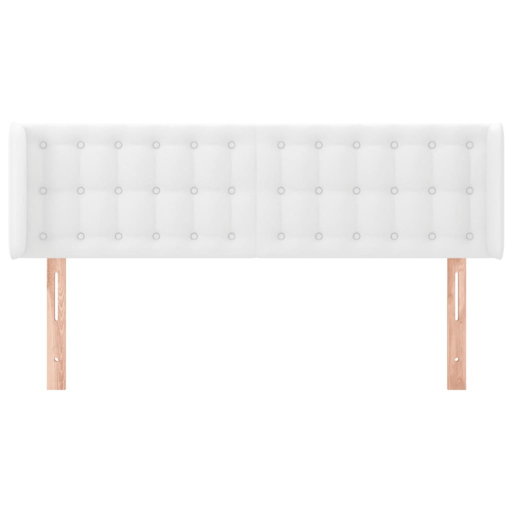 Tête de lit avec oreilles Blanc 147x16x78/88 cm Similicuir - XIOS