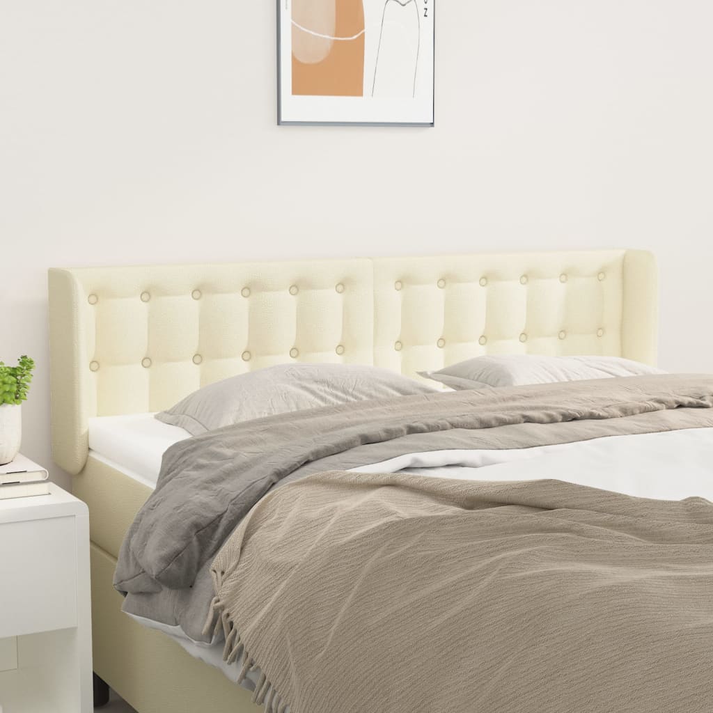 Tête de lit avec oreilles Crème 147x16x78/88 cm Similicuir - XIOS