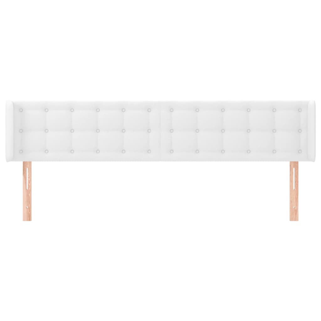 Tête de lit avec oreilles Blanc 163x16x78/88 cm Similicuir - XIOS