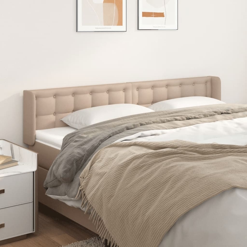 Tête de lit avec oreilles Cappuccino 163x16x78/88 cm Similicuir - XIOS