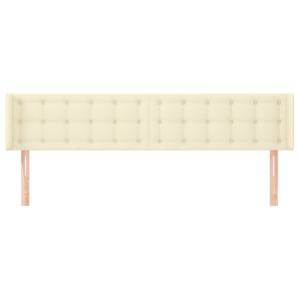 Tête de lit avec oreilles Crème 203x16x78/88 cm Similicuir - XIOS