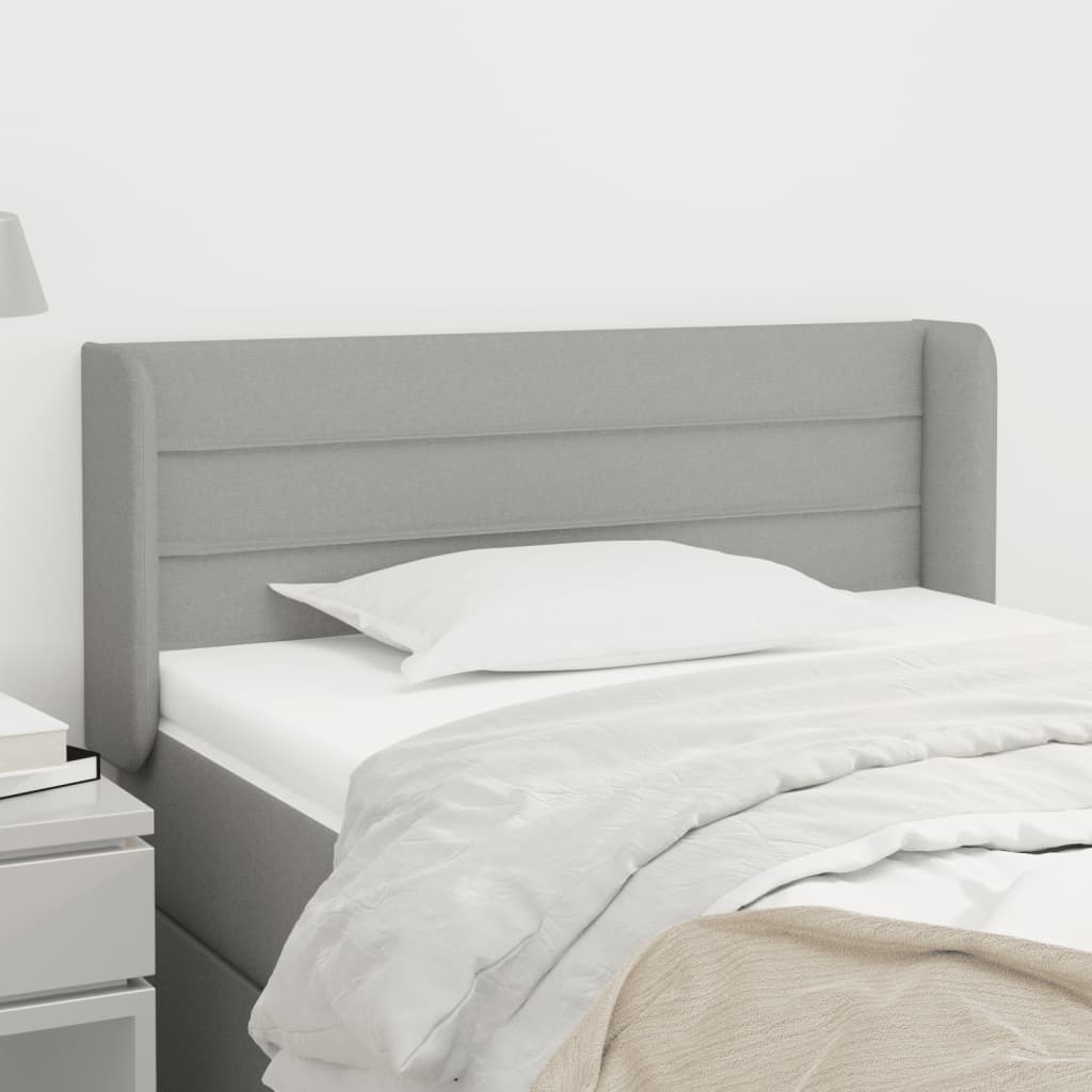 Tête de lit avec oreilles Gris clair 83x16x78/88 cm Tissu - XIOS