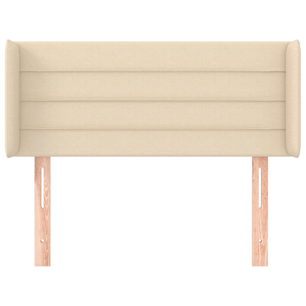 Tête de lit avec oreilles Crème 83x16x78/88 cm Tissu - XIOS