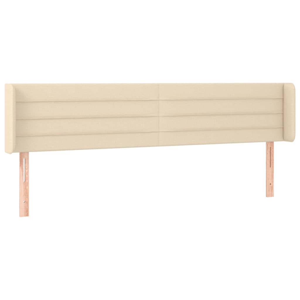 Tête de lit avec oreilles Crème 163x16x78/88 cm Tissu - XIOS
