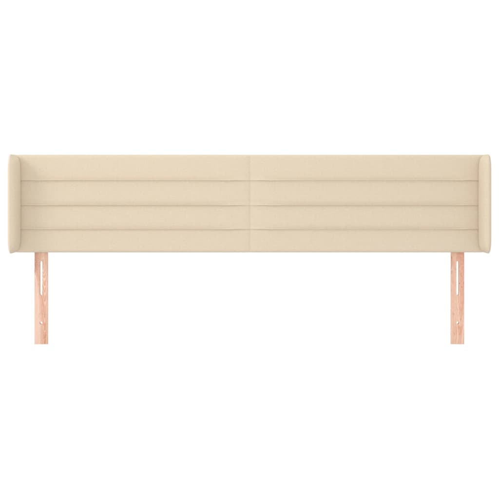 Tête de lit avec oreilles Crème 163x16x78/88 cm Tissu - XIOS