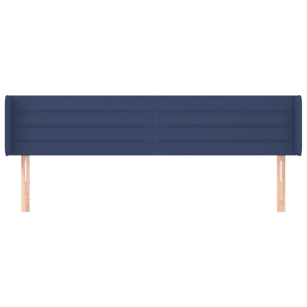 Tête de lit avec oreilles Bleu 203x16x78/88 cm Tissu - XIOS