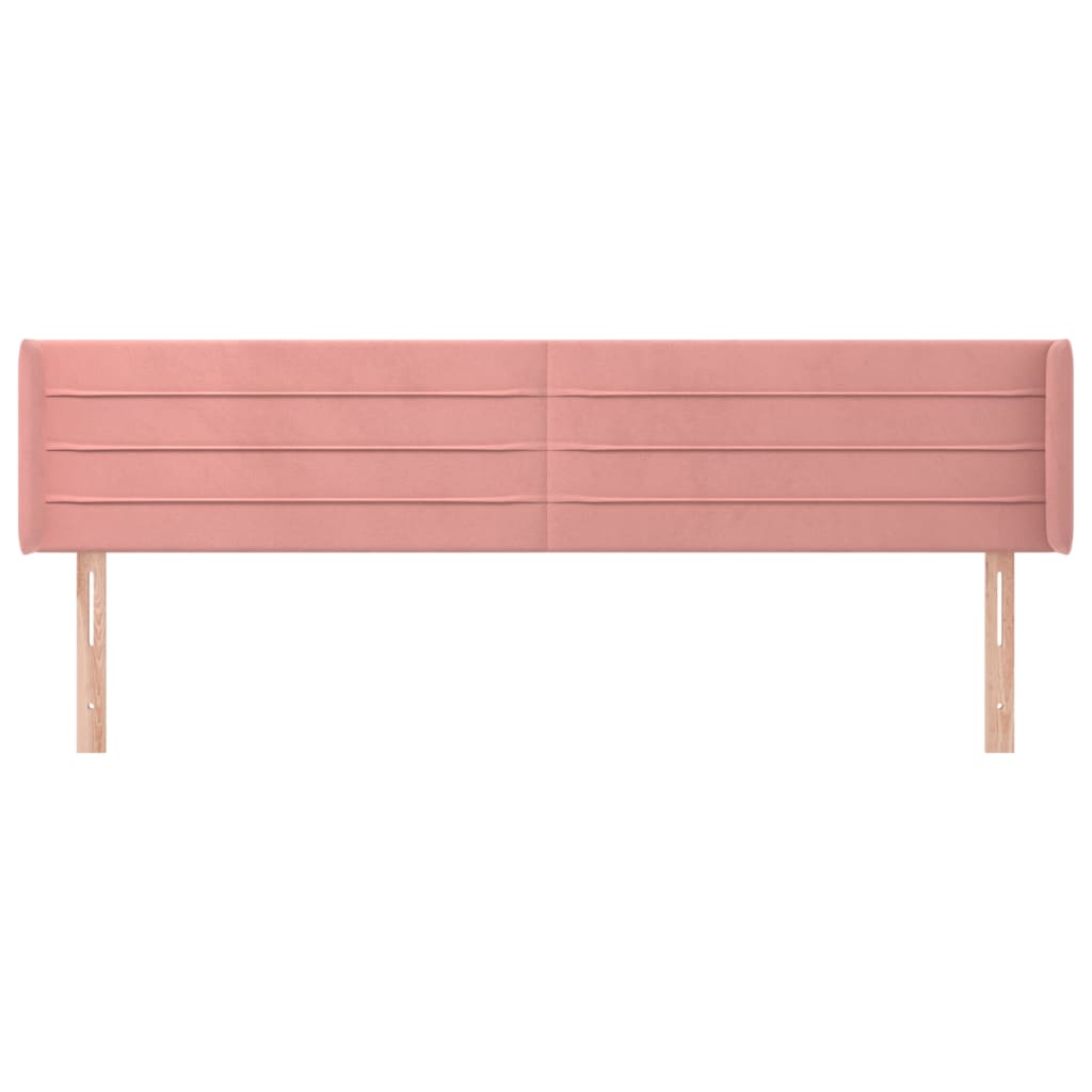 Tête de lit avec oreilles Rose 183x16x78/88 cm Velours - XIOS