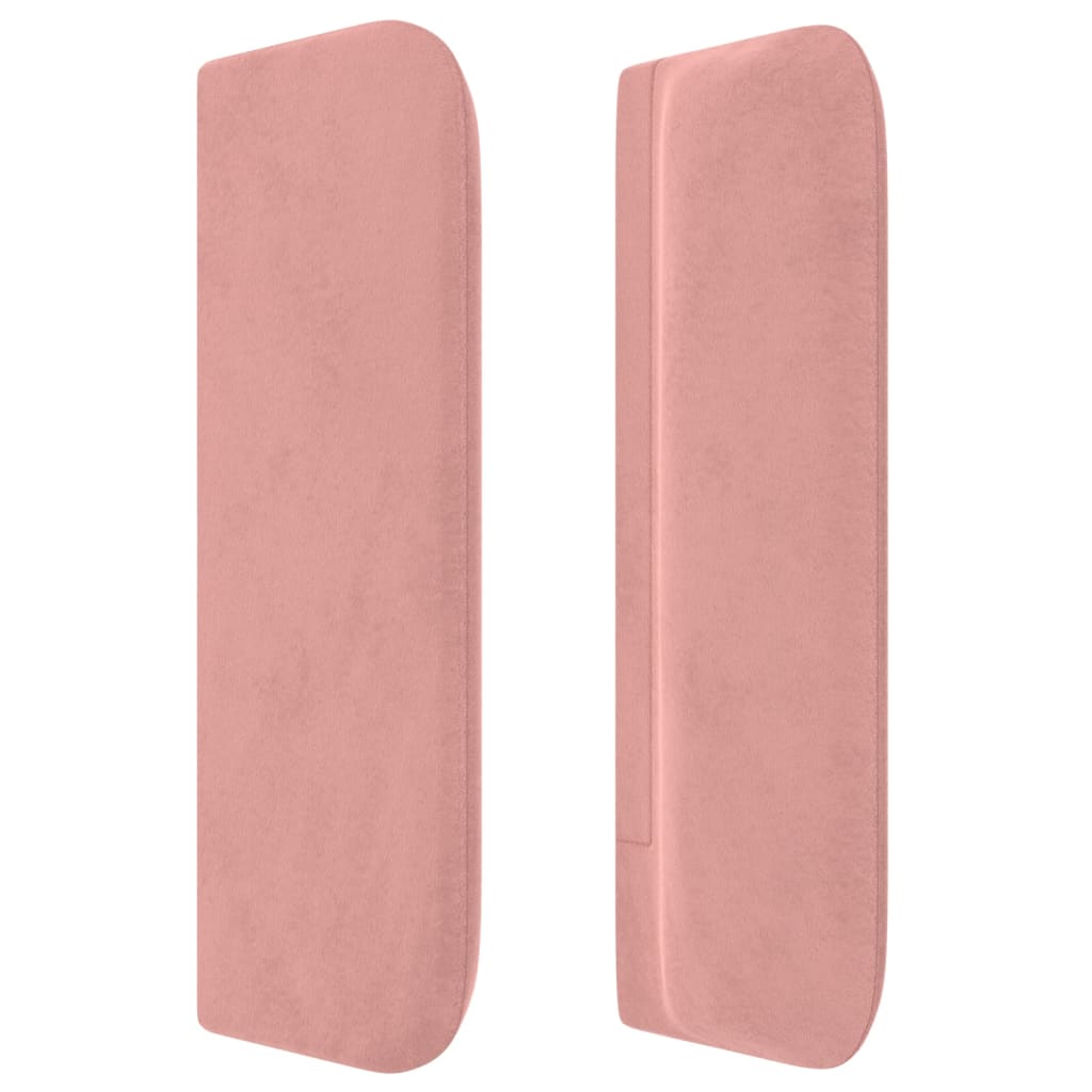 Tête de lit avec oreilles Rose 203x16x78/88 cm Velours - XIOS