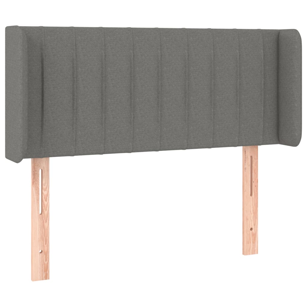 Tête de lit avec oreilles Gris foncé 83x16x78/88 cm Tissu - XIOS
