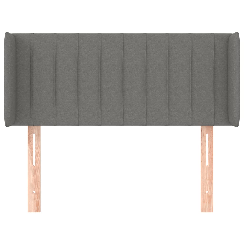 Tête de lit avec oreilles Gris foncé 83x16x78/88 cm Tissu - XIOS