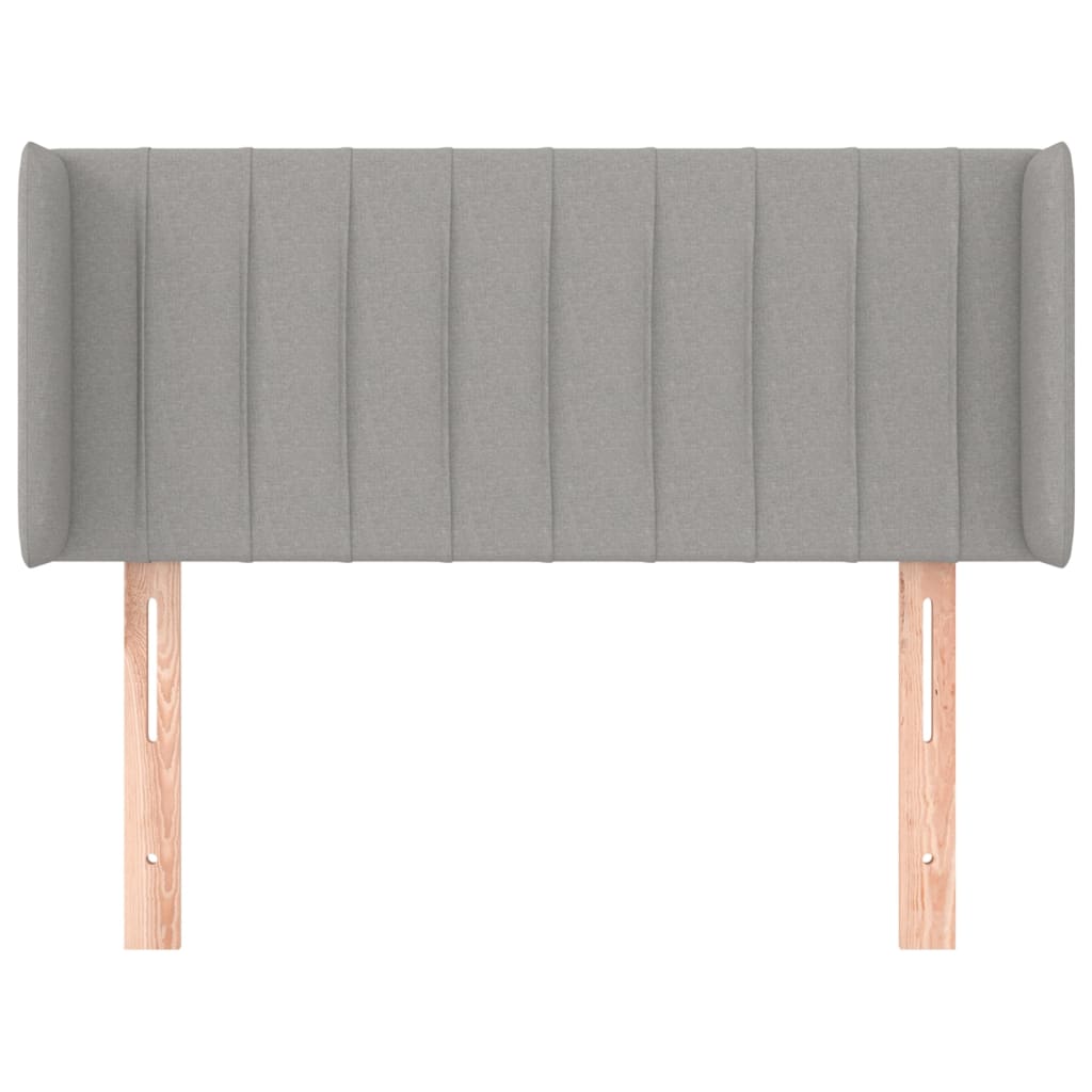 Tête de lit avec oreilles Gris clair 93x16x78/88 cm Tissu - XIOS