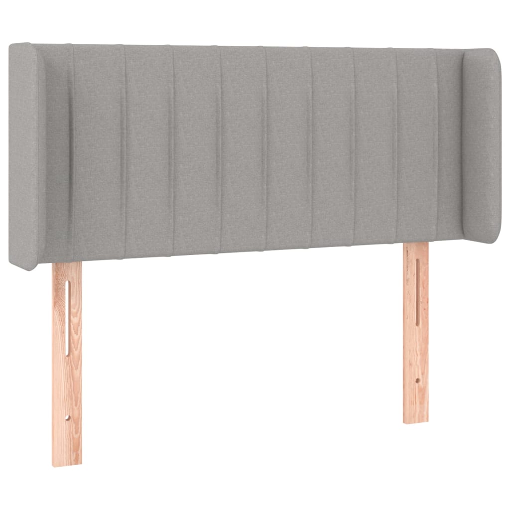 Tête de lit avec oreilles Gris clair 103x16x78/88 cm Tissu - XIOS