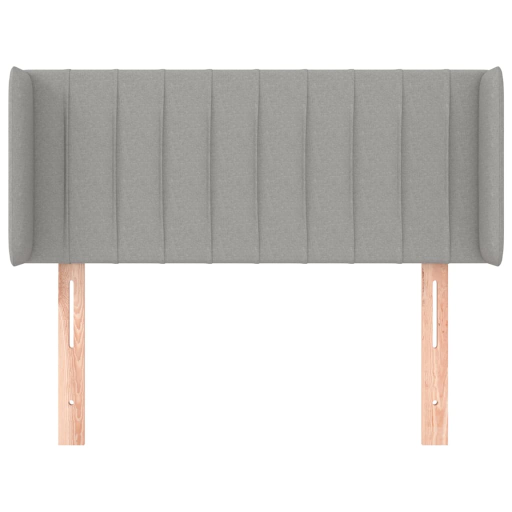 Tête de lit avec oreilles Gris clair 103x16x78/88 cm Tissu - XIOS