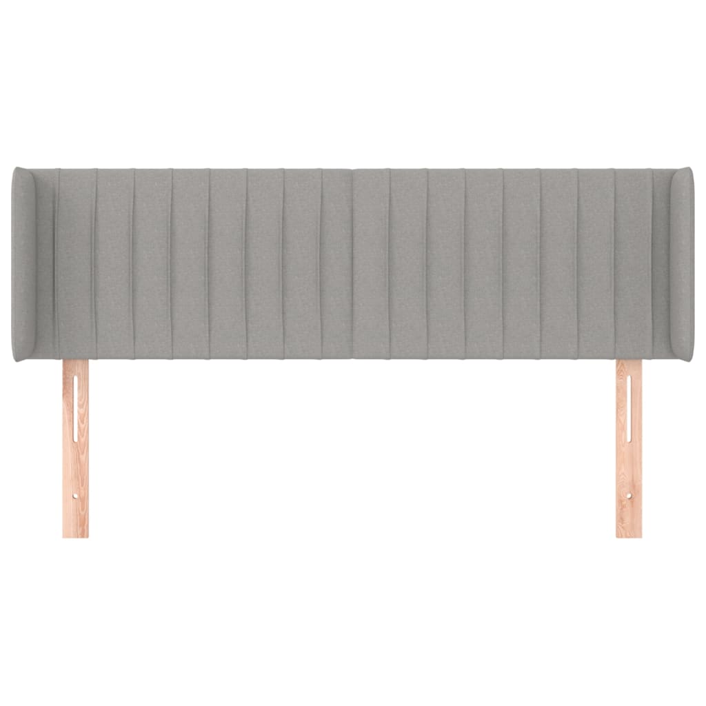 Tête de lit avec oreilles Gris clair 147x16x78/88 cm Tissu - XIOS