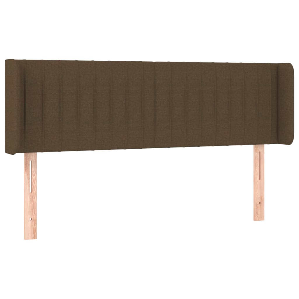 Tête de lit avec oreilles Marron Foncé 147x16x78/88 cm Tissu - XIOS