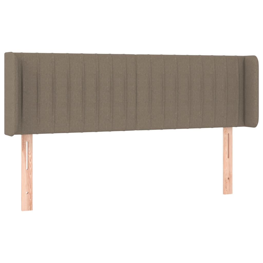 Tête de lit avec oreilles Taupe 147x16x78/88 cm Tissu Têtes et pieds de lit vidaXL