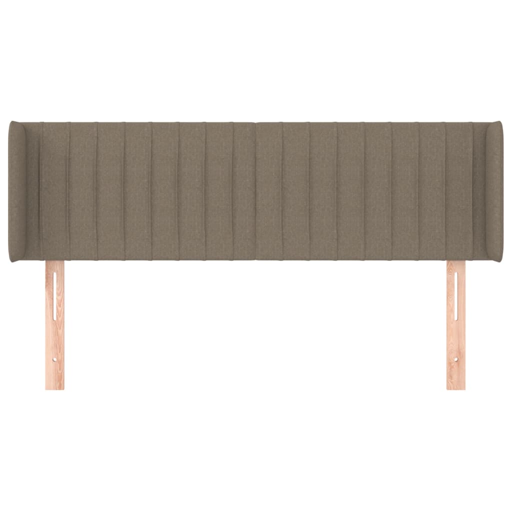Tête de lit avec oreilles Taupe 147x16x78/88 cm Tissu Têtes et pieds de lit vidaXL