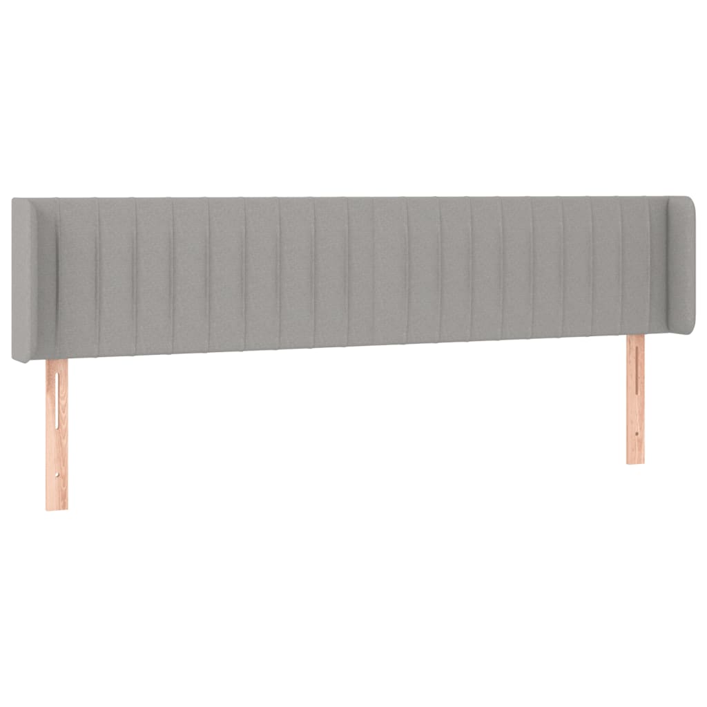 Tête de lit avec oreilles Gris clair 163x16x78/88 cm Tissu - XIOS