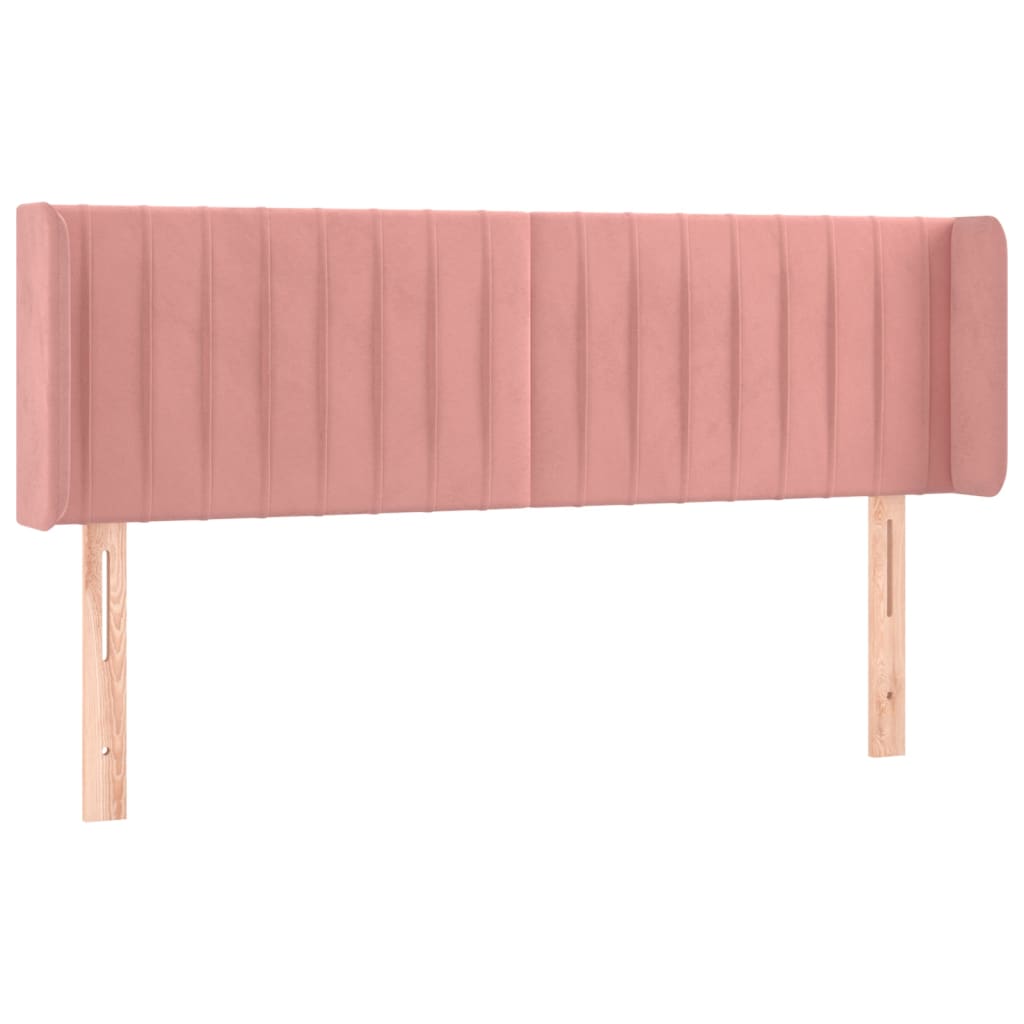 Tête de lit avec oreilles Rose 147x16x78/88 cm Velours - XIOS