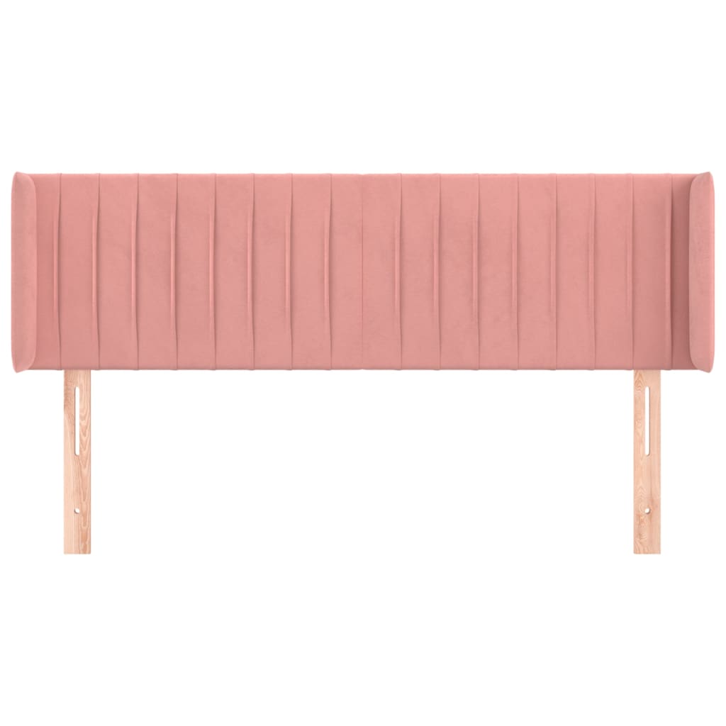 Tête de lit avec oreilles Rose 147x16x78/88 cm Velours - XIOS