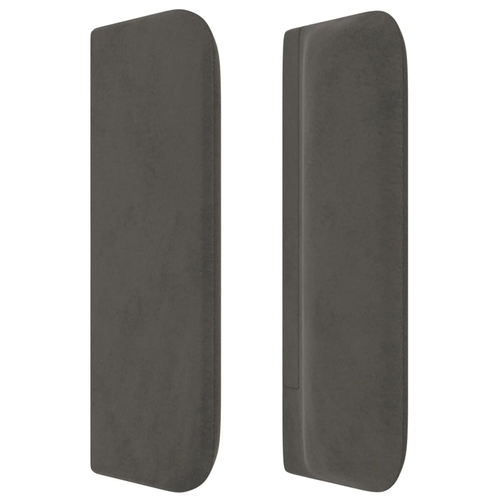 Tête de lit avec oreilles Gris foncé 163x16x78/88 cm Velours - XIOS