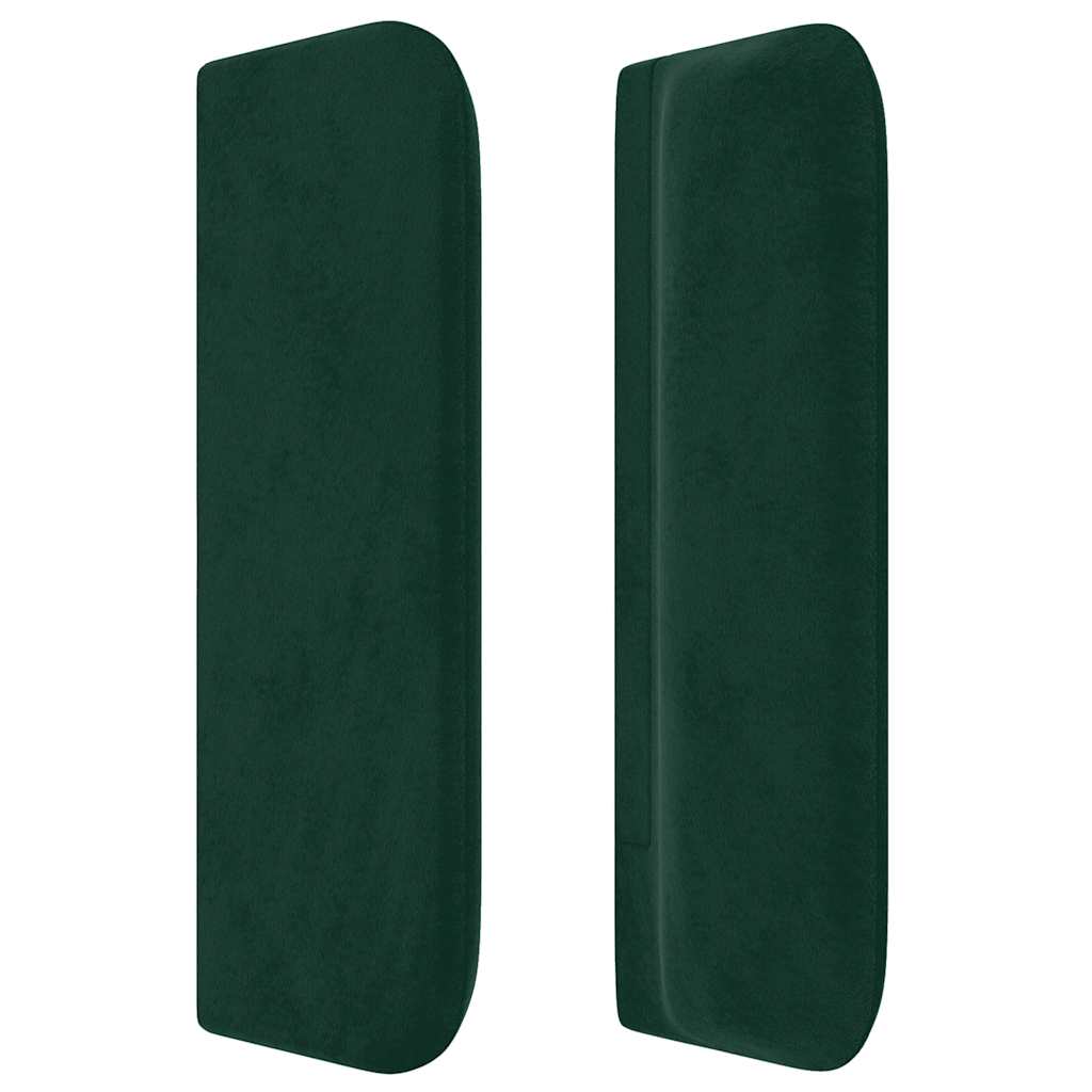 Tête de lit avec oreilles Vert foncé 163x16x78/88 cm Velours - XIOS