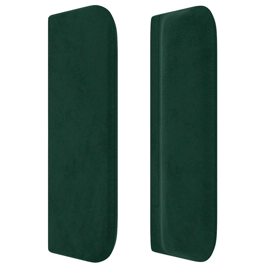 Tête de lit avec oreilles Vert foncé 183x16x78/88 cm Velours - XIOS