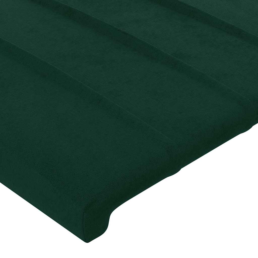 Tête de lit avec oreilles Vert foncé 183x16x78/88 cm Velours - XIOS