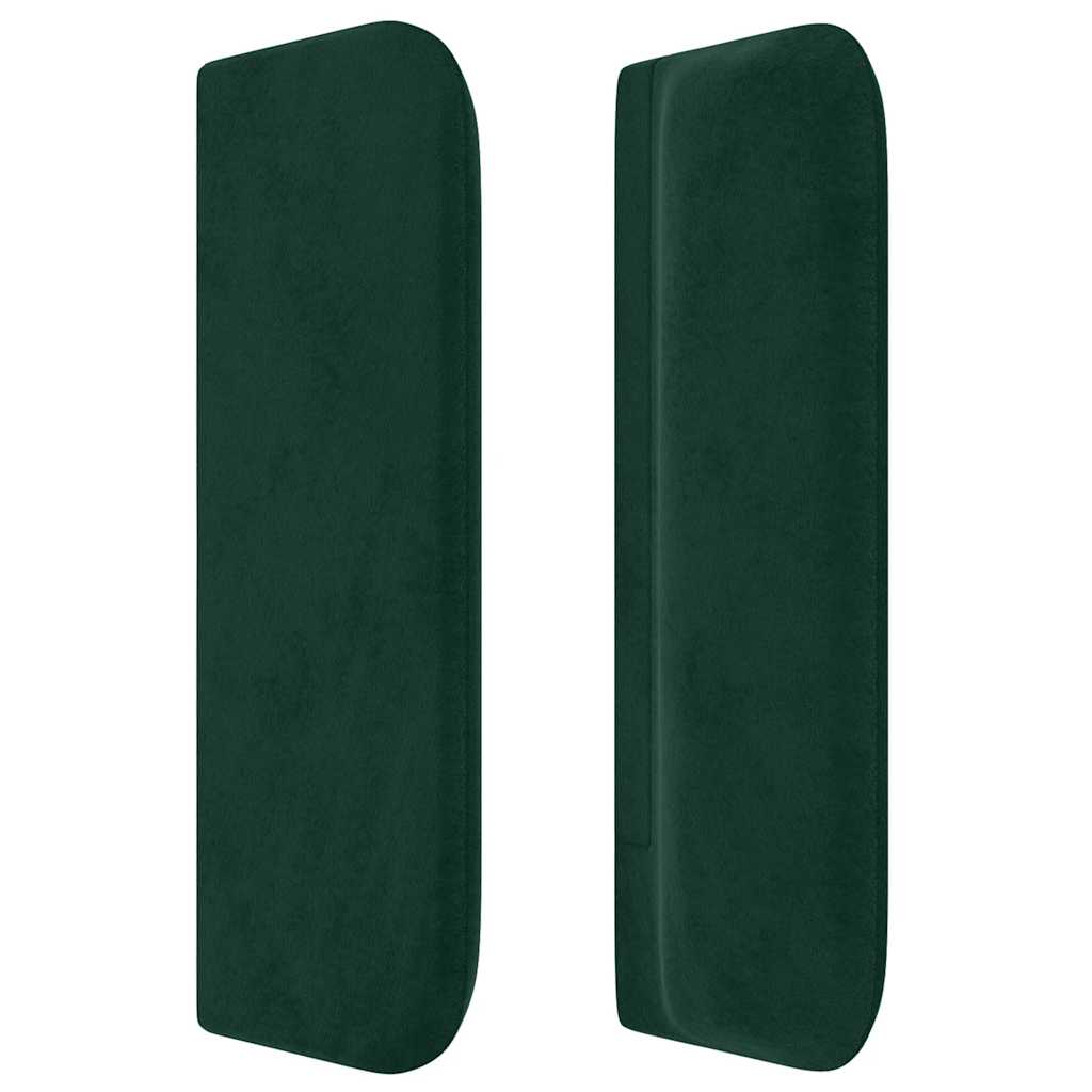 Tête de lit avec oreilles Vert foncé 203x16x78/88 cm Velours - XIOS