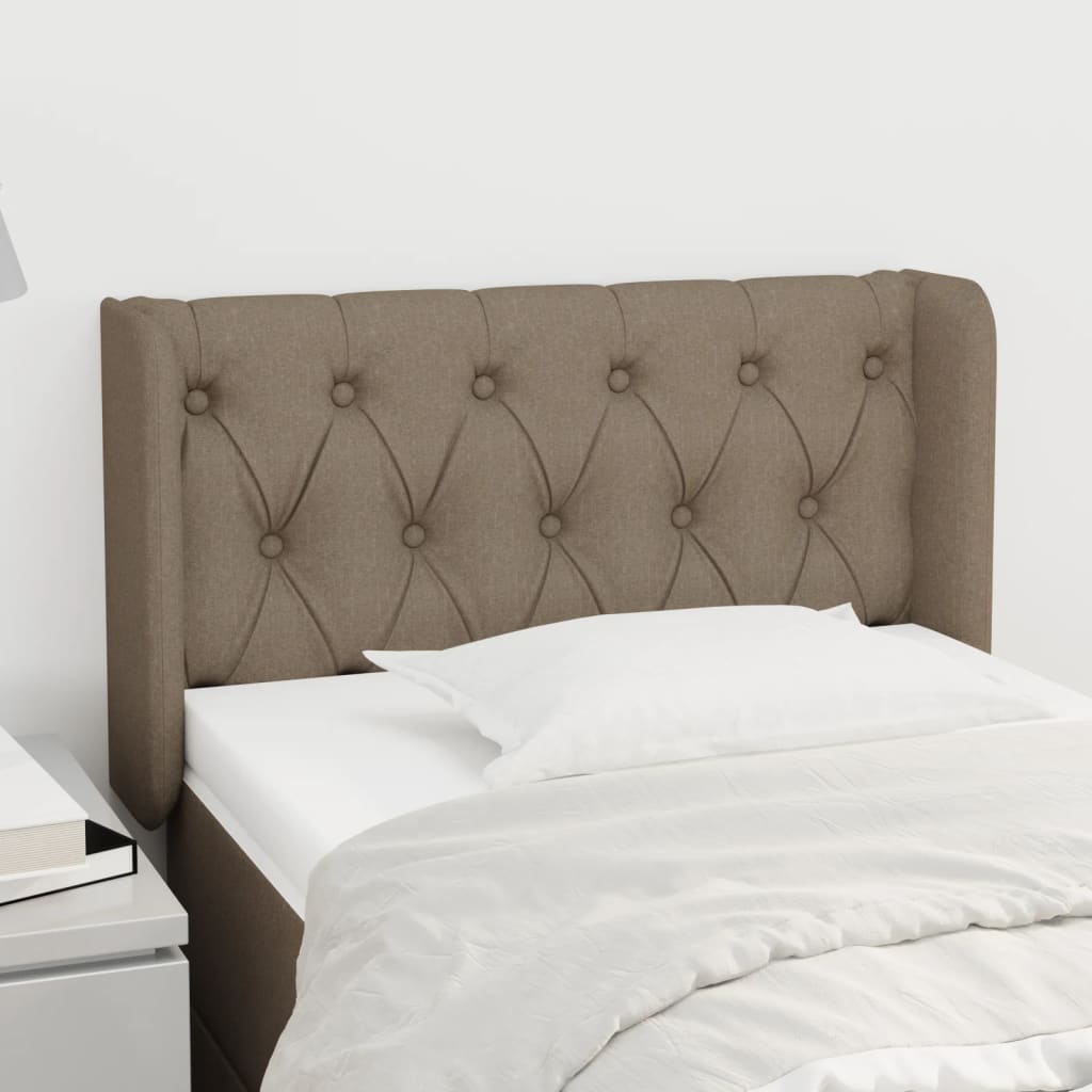 Tête de lit avec oreilles Taupe 83x16x78/88 cm Tissu - XIOS