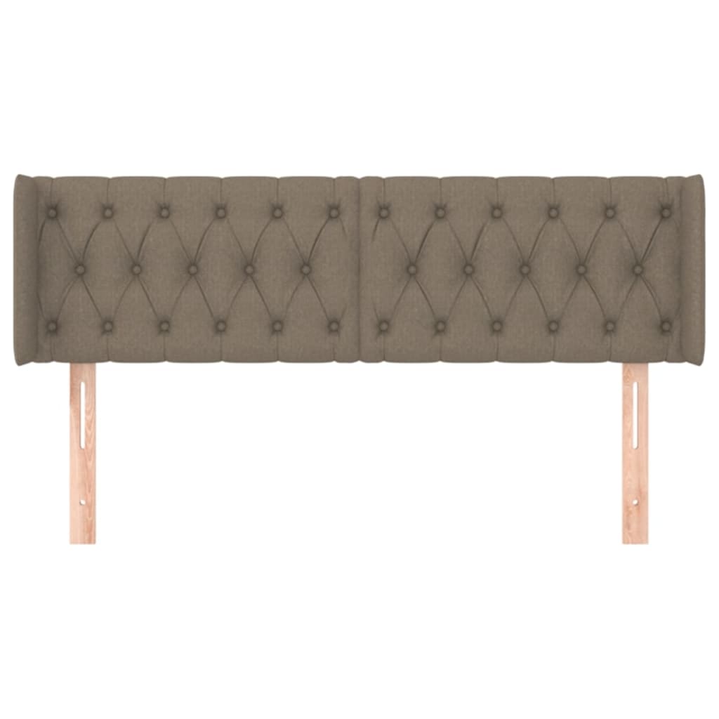 Tête de lit avec oreilles Taupe 147x16x78/88 cm Tissu - XIOS