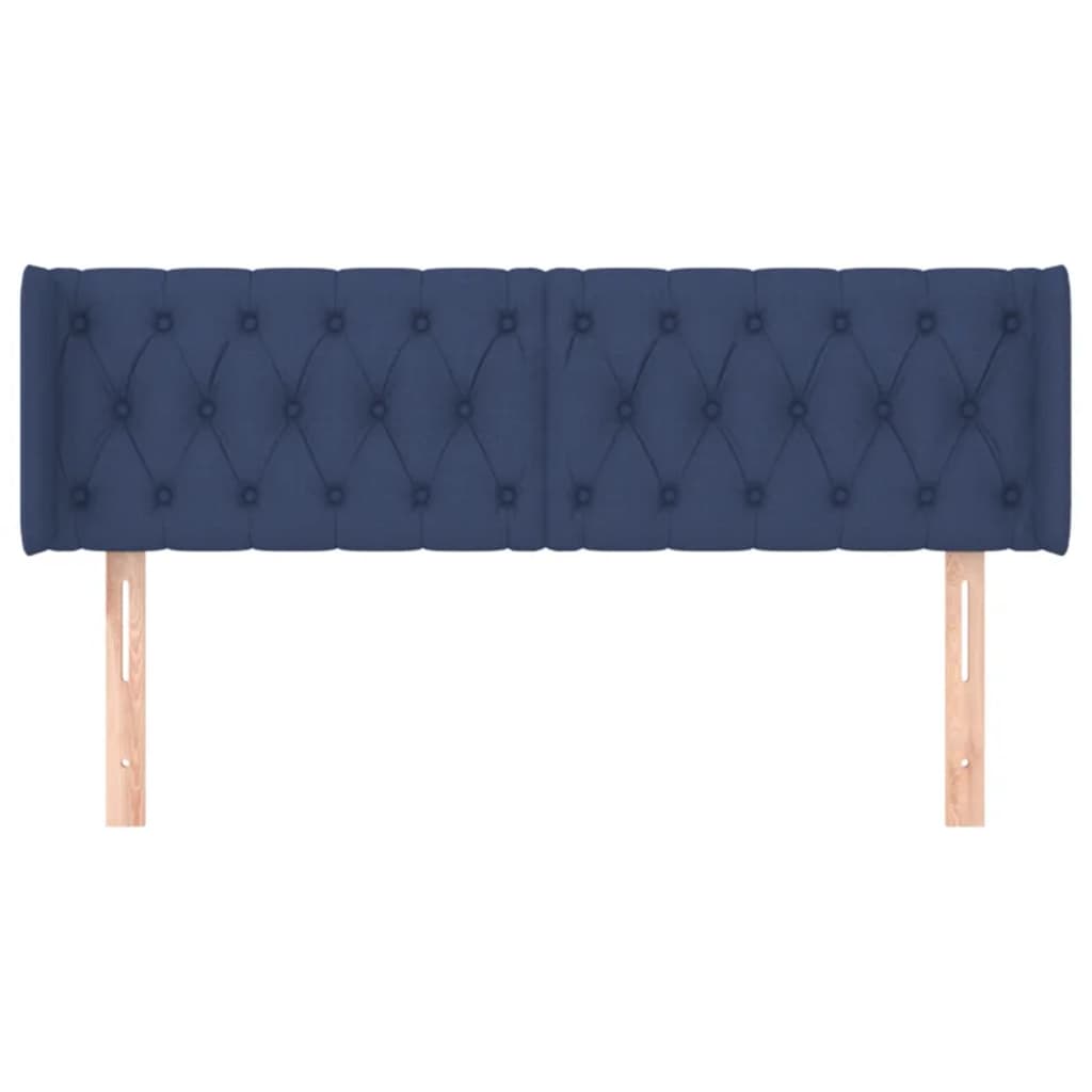 Tête de lit avec oreilles Bleu 163x16x78/88 cm Tissu - XIOS