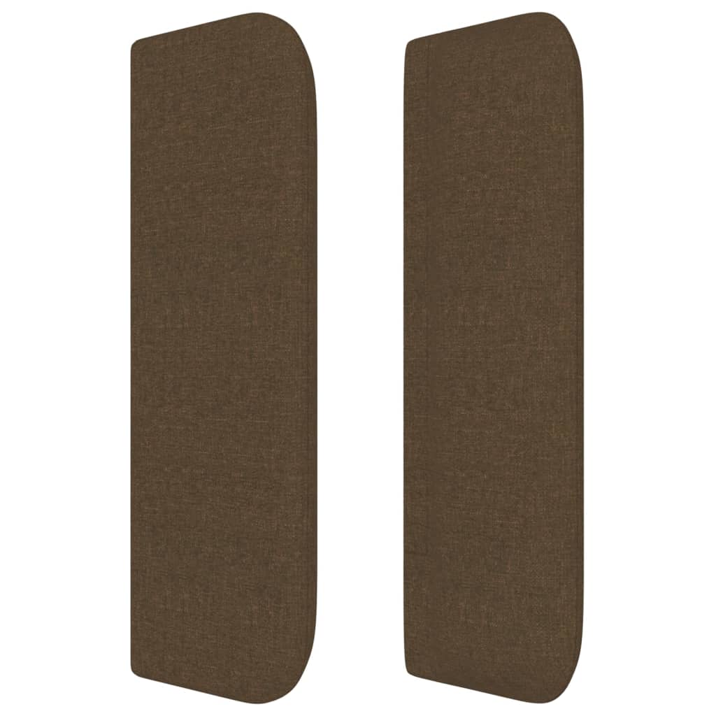 Tête de lit avec oreilles Marron Foncé 203x16x78/88 cm Tissu - XIOS