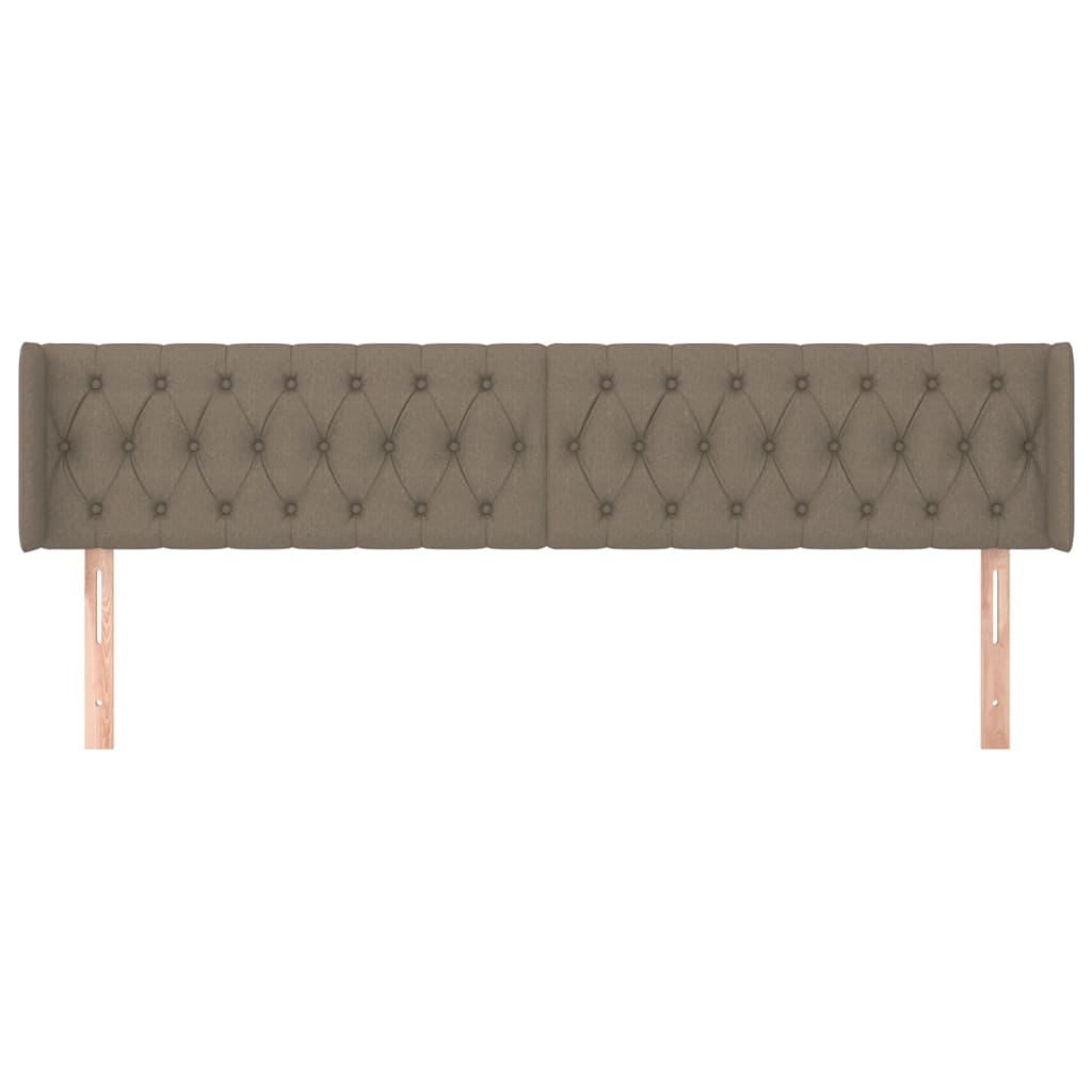 Tête de lit avec oreilles Taupe 203x16x78/88 cm Tissu - XIOS