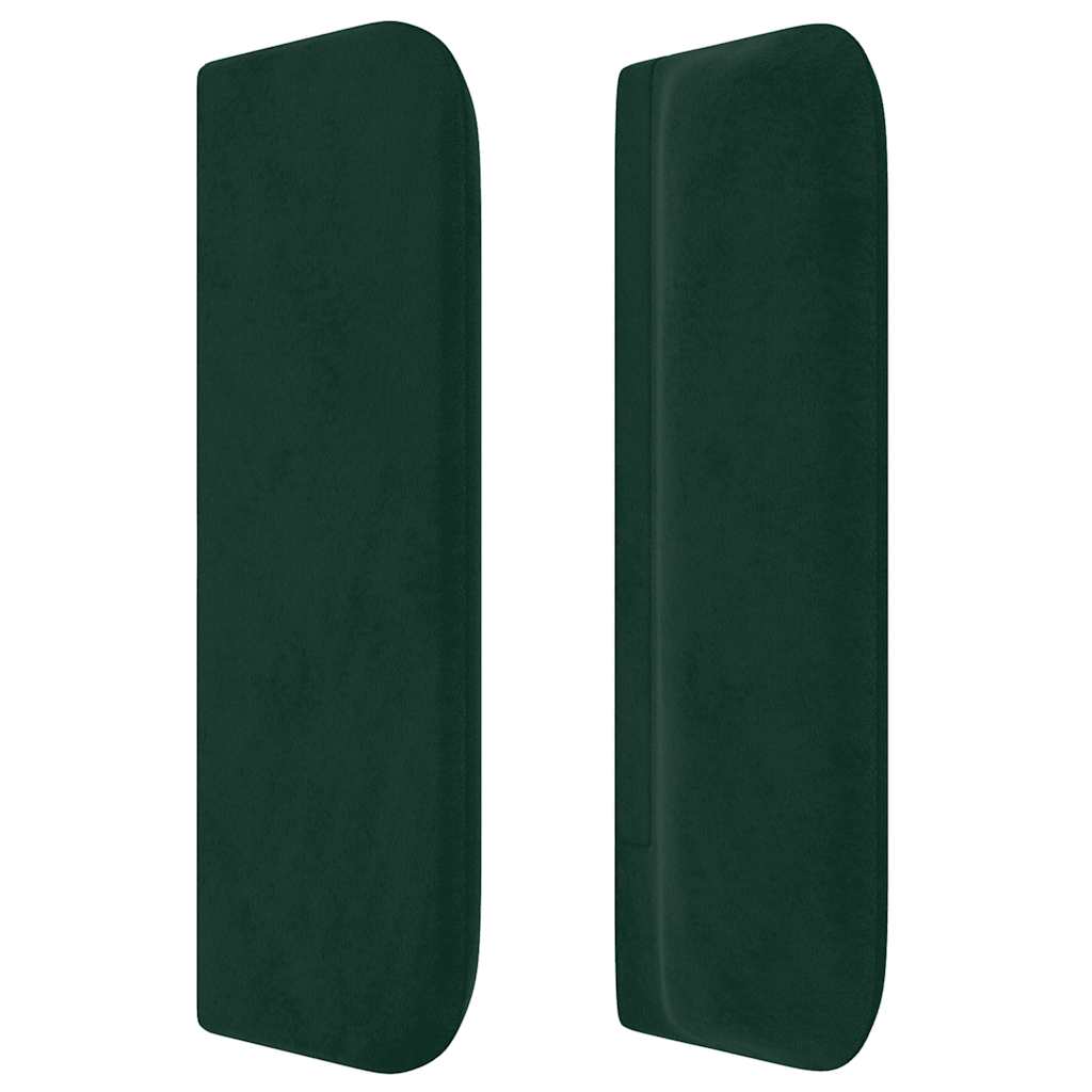 Tête de lit avec oreilles Vert foncé 103x16x78/88 cm Velours - XIOS