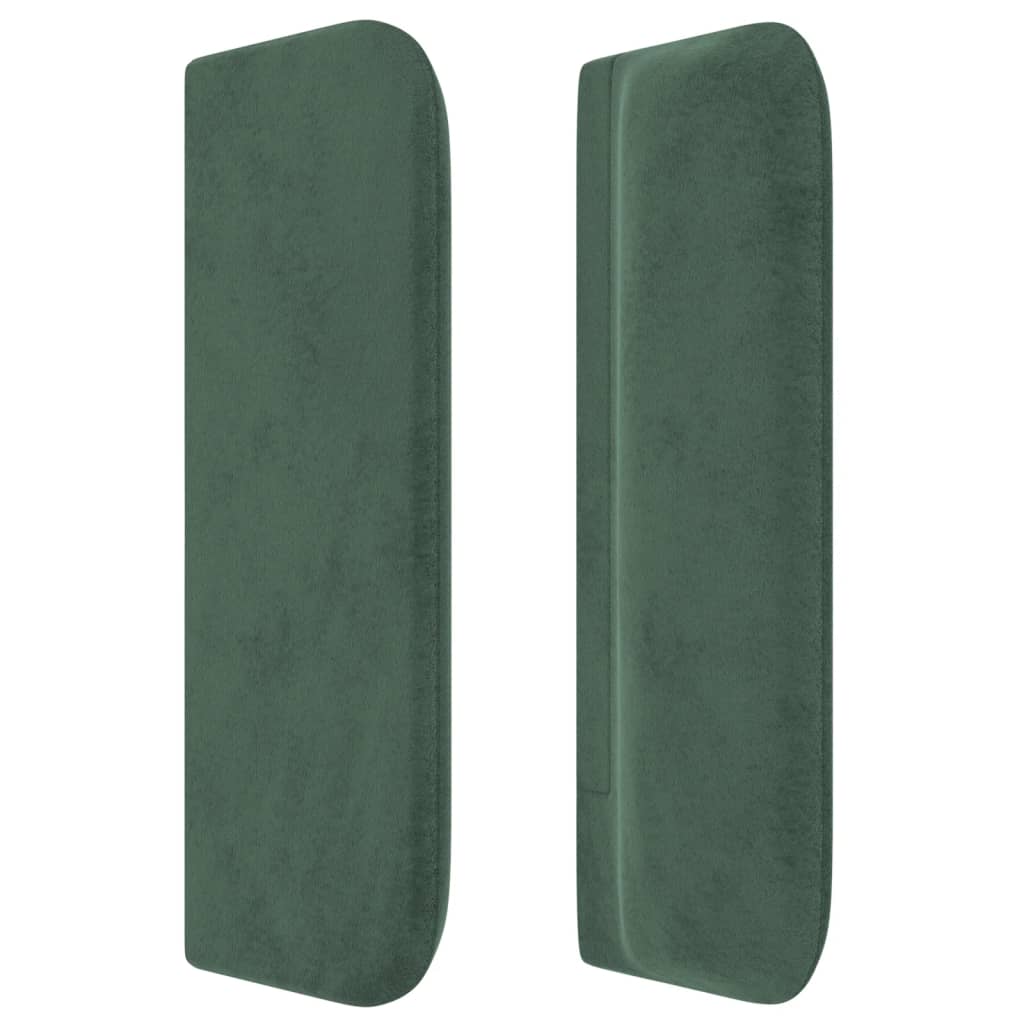 Tête de lit avec oreilles Vert foncé 163x16x78/88 cm Velours Têtes et pieds de lit vidaXL