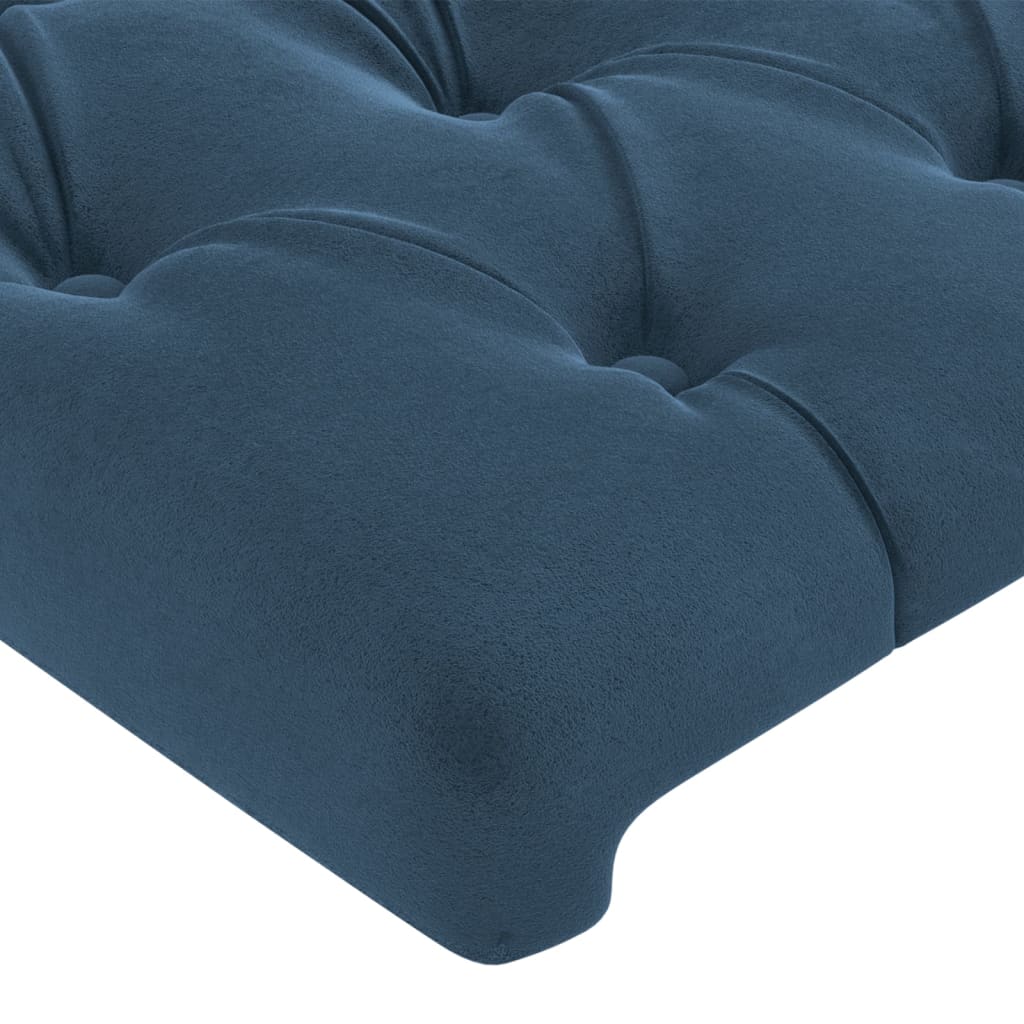 Tête de lit avec oreilles Bleu foncé 203x16x78/88 cm Velours - XIOS