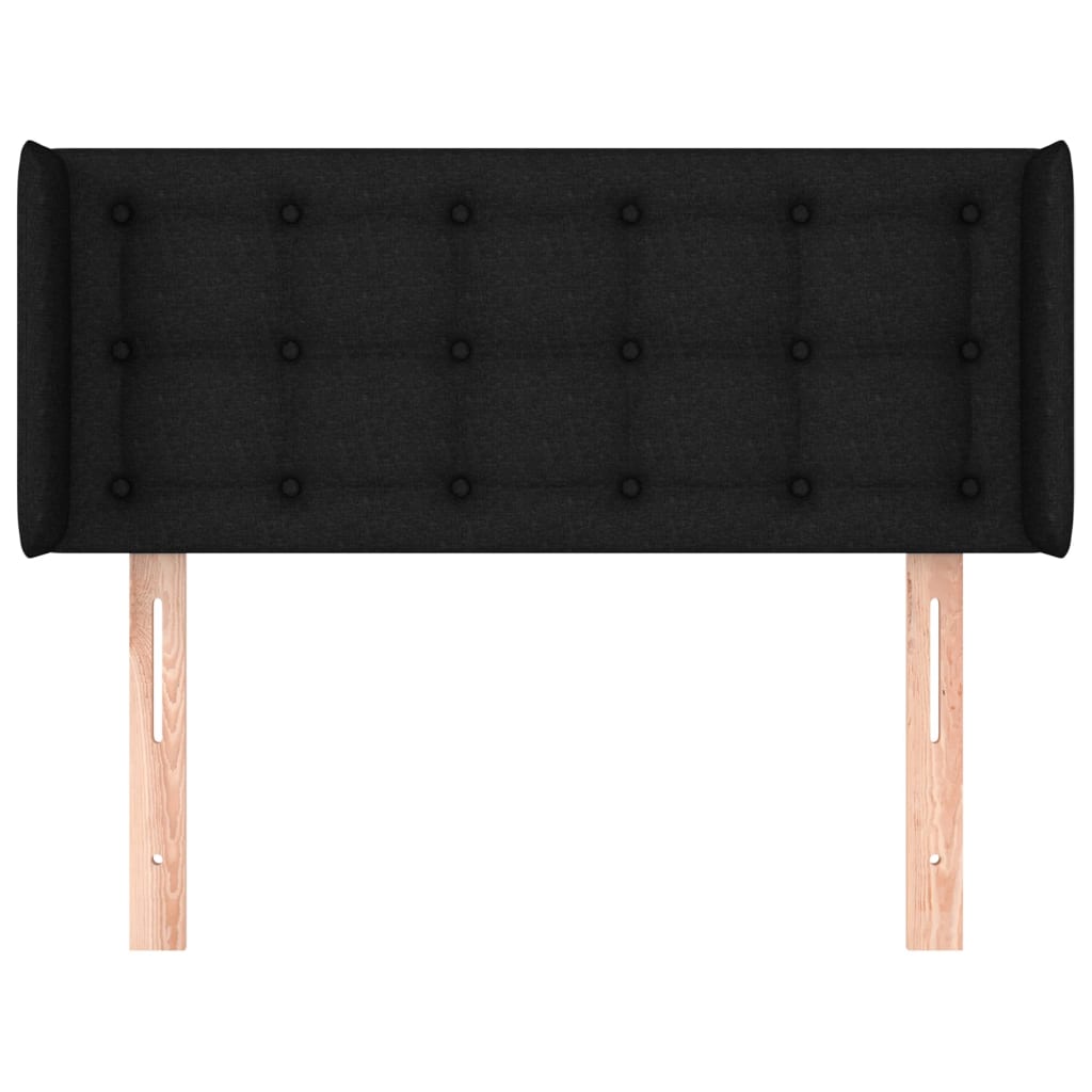Tête de lit avec oreilles Noir 93x16x78/88 cm Tissu - XIOS